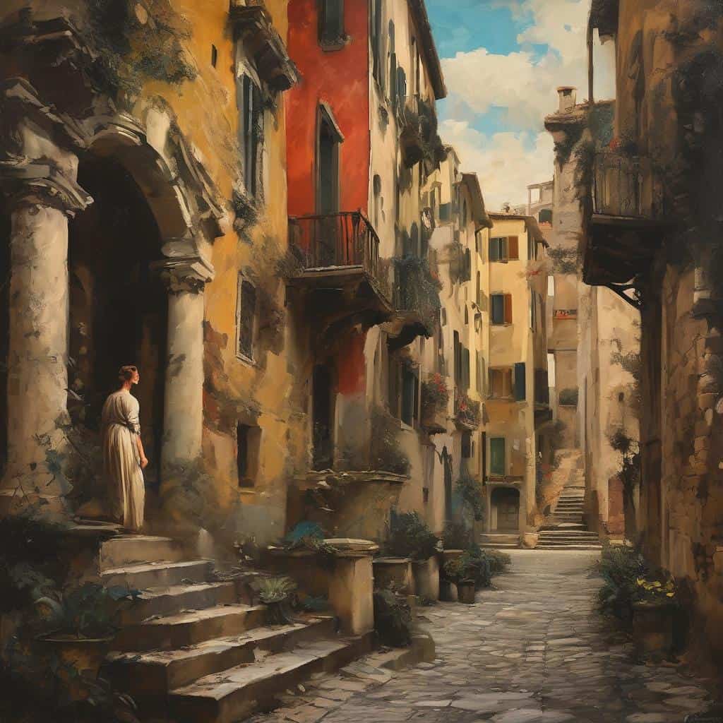 καλλιτέχνες και καινοτομία στη σύγχρονη τέχνη, εικόνα με αυθεντικό ελικοδρόμιο σε ιστορική καλλιτεχνική συνοικία.